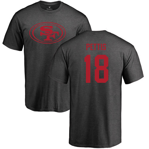 Men San Francisco 49ers Ash Dante Pettis One Color #18 NFL T Shirt